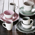 Steingut Bicolor Dinner Set